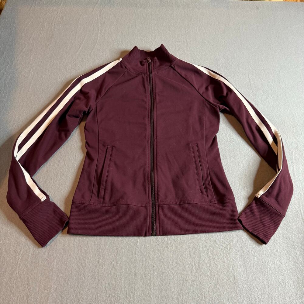 Athleta Women's Retro Style Circa Full Zip Track Jacket in Antique Burgundy - XS - Picture 4 of 11